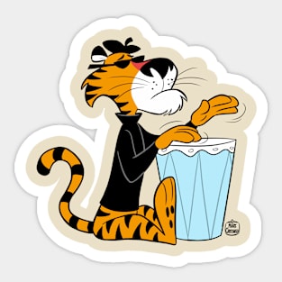 Beatnik Tiger Cartoon Sticker